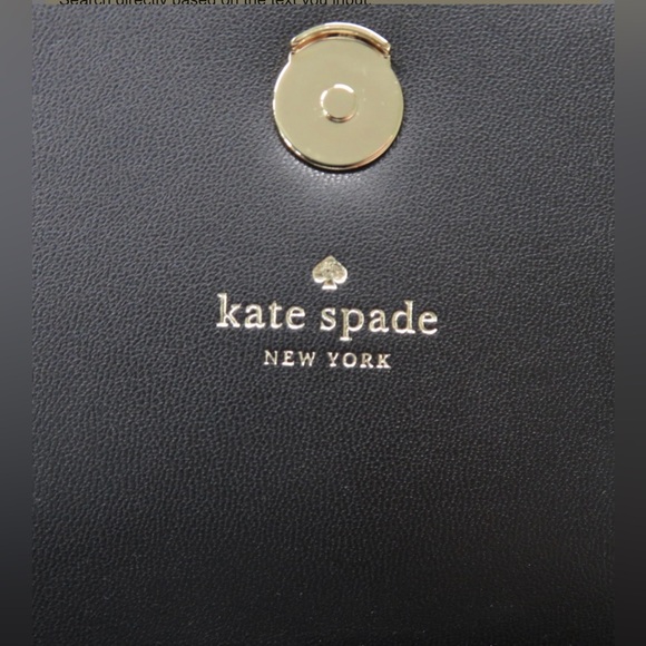 SALE - Kate Spade Black Glitter Clutch Wrsitlet - Picture 6 of 7